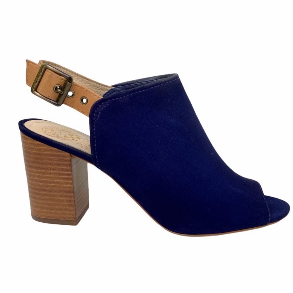 Vince Camuto Navy wedge heels size 6